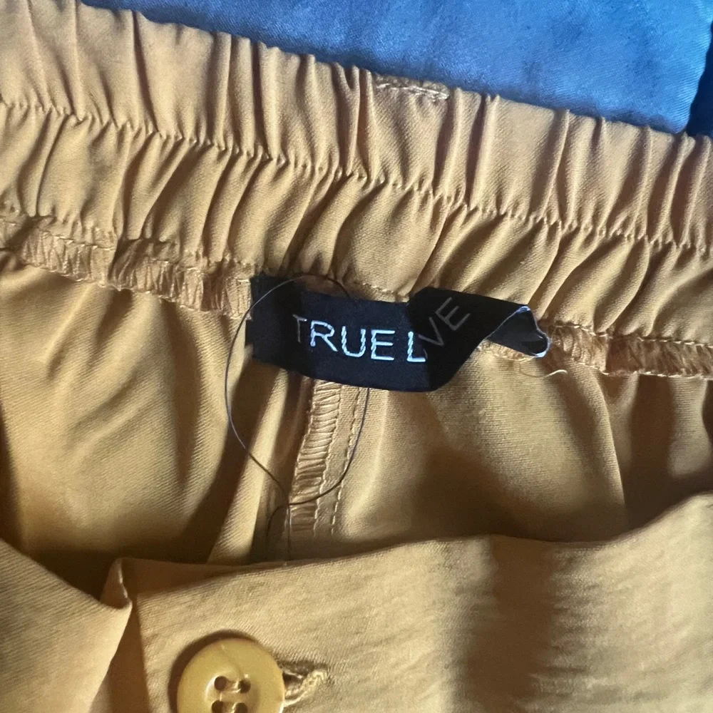 Mustard High Waisted Shorts - Picture 2 of 3